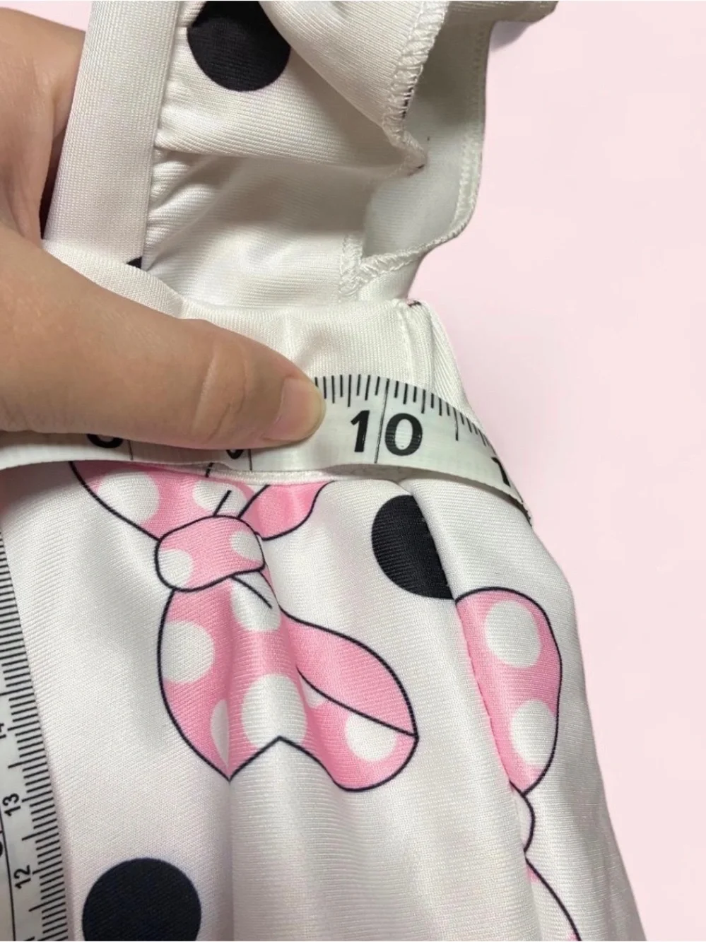Pink & White Polka Dot Bow Minnie Mouse Pinafore Dress for Kids